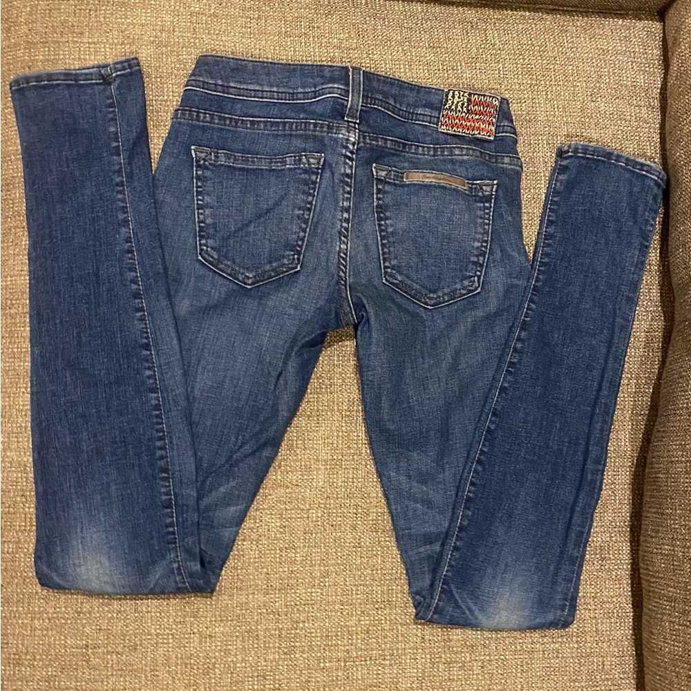 True Religion Blue Skinny Jeans with Stretch